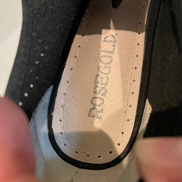 ROSEGOLD - Black heeled lace-up wedge boots (US 9) - Picture 3 of 5